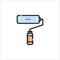 A paint can with a bottle attached to it vector