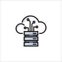 Cloud computing icon illustration vector