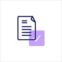 A document icon with a check mark vector