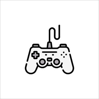 un negro y blanco imagen de un juego controlador vector