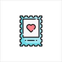 A stamp with a heart on it vector