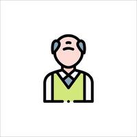 A man in a vest and tie icon vector