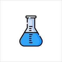 A laboratory flask icon on a white background vector
