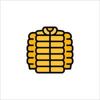 A yellow jacket icon on a white background vector