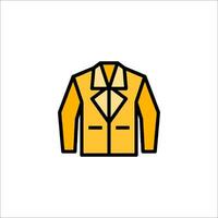A yellow jacket icon on a white background vector