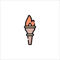 A torch icon on a white background vector