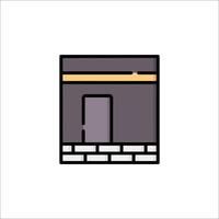 A building with a door on it vector