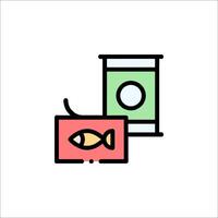 A can of tuna and a box of fish vector