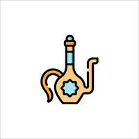 A cartoon illustration of a bottle with a handle vector
