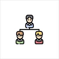 People in a hierarchy icon illustration vector