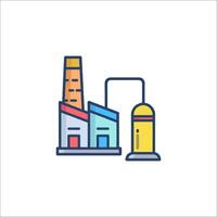 Factory line icon illustration vector