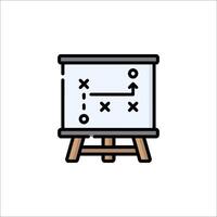 A whiteboard with a diagram on it vector