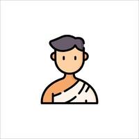 A man with a headscarf on his shoulder vector