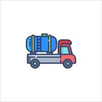 A truck with a tank on the back vector