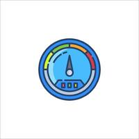 A meter icon with a clock on it vector