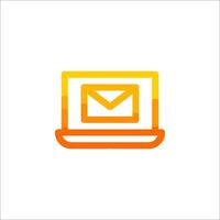 Email icon on a white background vector
