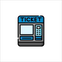 Ticket machine icon illustration vector