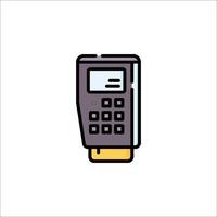 A black and white image of a credit card machine vector