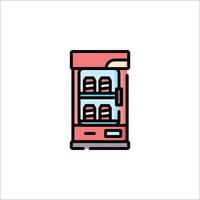 A vending machine with food inside vector