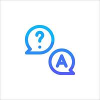 Two speech bubbles with question mark on them vector