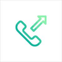A phone icon with an arrow pointing to it vector