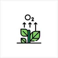 A green plant with a leaf and a leaf on it vector