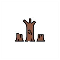 Tree stump icon illustration vector