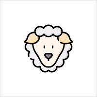 A sheep head icon on a white background vector