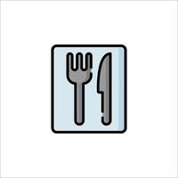 A knife and fork icon on a white background vector
