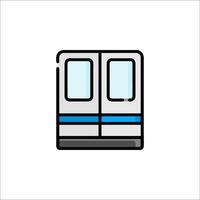 A subway train icon on a white background vector