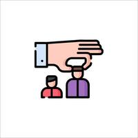 A hand holding a finger pointing to a person vector