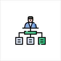 A person is sitting at the top of a computer vector