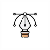 A light bulb with a wire connected to it vector