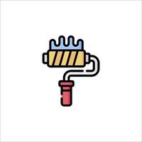 A paint roller icon on a white background vector