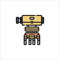 A robot with a camera on top of it vector