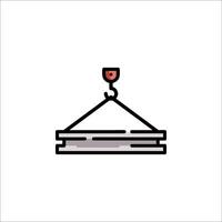A red heart on a plate icon vector