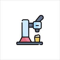 A machine with a beer in it on a white background vector