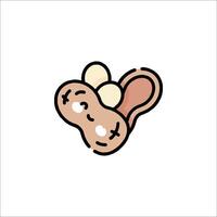 A cartoon character with a face and a shell vector