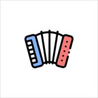An accordion icon on a white background vector