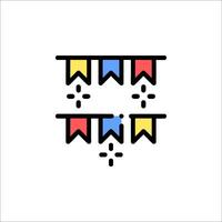 A colorful banner with two flags on it vector