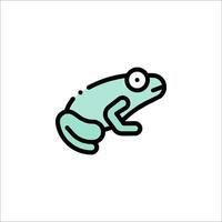 A frog icon in a simple style vector