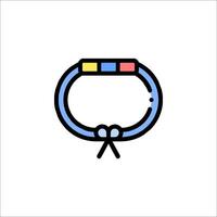 A colorful ring with a bow on it vector