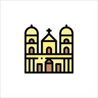 A church icon in a line style vector