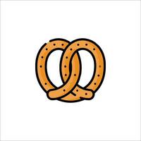 A pretzel icon on a white background vector
