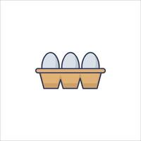 Eggs in a basket icon vector
