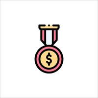 A medal with a dollar sign on it vector