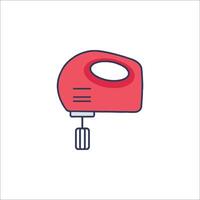 A red mixer icon on a white background vector