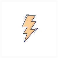 A lightning bolt icon on a white background vector