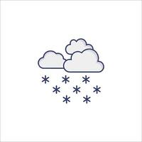 A cloud with snowflakes falling from it vector