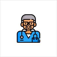 Doctor icon in a flat style vector